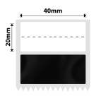 NB767 - - M2 M3 - 20X40MM+25.25 - 135 Black Self-adhesive Labels