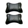 Car Sun Pu Leather Neck Pillow - Set Of 2