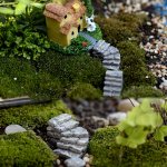 2PCS Miniature Stone Steps Set For Fairy Gardens - Resin Crafted No Power Needed Perfect For Diy Decor & Holiday Accents