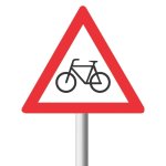 Cyclists Road Sign W309
