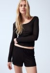 Ribbed Pyjamas - Black