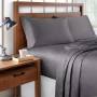Egyptian Cotton Fitted Sheets - Queen Charcoal TC400 Fitted Sheet / White