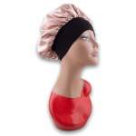 Luxurious Reversible Satin Wide Edge Bonnet - Blush Pink