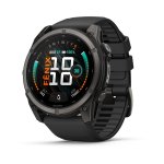 Garmin Fenix 9 - 51 Mm - Carbon Grey Dlc Titanium With Black Silicone Band