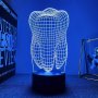 1PC Creative Tooth-shaped Night Light USB Atmosphere Table Lamp With Touch Button Birthday And Holiday Gift 20.6CM X 10.49CM