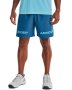 Men's Ua Woven Graphic Wordmark Shorts - Cruise Blue / Sm