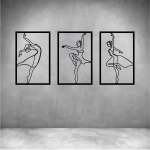 Dancing Women One Line Art - Grey L 600 X H 900MM