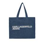 Logo Canvas Shopper Bag -black