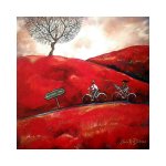 Block Print Cycling To Barrydale - 150MM X 150MM X 16MM