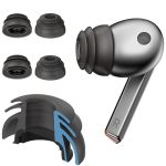 Premium Multi-flange Eartips For Galaxy BUDS3 Pro Black Large Always Fits Never Slips