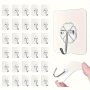 10/30PCS Transparent Adhesive Hooks - Multifunctional Kitchenware Hooks Bathroom Hooks With Anti-skid Traceless Design - Bathroom Supplies