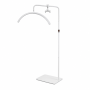 Adjustable LED Floor Lamp With Half Moon Ring White 78X35X27.5CM