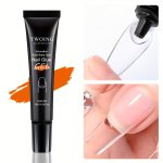Twoing 3-IN-1 Nail Glue Gel - Unscented Formaldehyde-free Strong Adhesive For Press-on Nails Manicure Extensions Long-lasting Fa