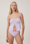 Cotton On Organic Cotton Rib Cheeky Brief-lilac Breeze