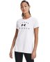 Women's Ua Tech Solid Logo Arch Short Sleeve - White / Md