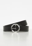 Calvin Klein Faceted Round Buckle Belt - Black
