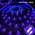 5V USB LED Blue Purple Light Bar - Diy Party Christmas Room Decor Night Lights For Birthday Halloween And More - Keyed Control P