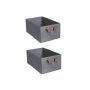 2 Piece Fabric Closet Storage Baskets
