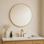 Laura Round Aluminium Mirror 3 Sizes - Black Copper - Copper Large