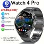 1PC New GT4 Pro Smart Watch 1.53-INCH Wireless Call Fitness Smartwatch With Custom Dial Compass Sports Watch Valentine's Day Gift For Men Women