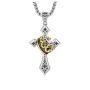 Men's 304 Stainless Steel Vintage Cross Crown Pendant Necklace