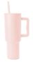 1.18L Tumbler With Handle & Straw Lid Stainless Travel Mug Light Pink