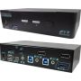 Rextron 2-PORT 4K Displayport Kvm Switch To HDMI2.0 And USB3.2 Gen 1 With Audio And Hotkey Control PKABM-G3112