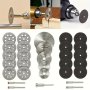 30PCS MINI Rotating Tool Kit For Marble Ceramic Tiles Plastic Wood Stone Pipes & Glass - Includes 10 Resin Discs 10 Diamond Wheels 5