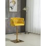 Kc Furn-quinn Swivel Adjustable Height Bar Stool Mustard