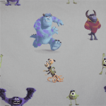 Monsters Inc Grey Novelty Fabric 140CM