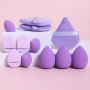 12-PIECE Multi-functional Makeup Sponge Puff Set Flawless Blending For Liquids Creams & Powders Latex-free Dry & Wet Dual-use Foundation Contouring & Highlighting Sponges With