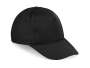 5 Panel Structured Peak Cap Black