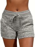 Drawstring Slant Pockets Shorts Casual Shorts For Summer Women's Clothing