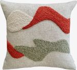 Punch Needle Landscapes Pattern 1 - Burnt Orange Sage & Natural - 60 X 60CM
