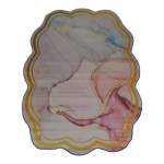 Smte Quality Large 3D Printed European Style Rug Pink & Gold F1 B10 With Keychain