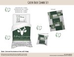 Kids Duvet Set Green Buck Combo