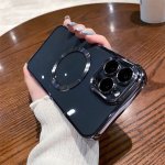 Luxury Plating Magnetic Wireless Charging Case Bundle For Iphone 11 12 13 14 15 Pro Max Clear Soft Tpu Cover With Enhanced Prote