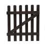 Picket Fence Gate 900 Cca Treated Pine Black