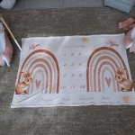 Twins Milestone Blanket Boho You Are Rainbow Bunny