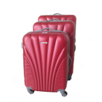 Smte 3-PIECE Travel 28-INCH Luggage Suitcase Set Stylish Red With Keychain