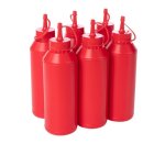 Plastic Sauce Bottle 500ML Red - 6PK