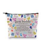 G2TUP Gym Lover Gift Gym Buddy Definition Makeup Bag Fitness Instructor Cosmetic Fitness Workout Buddy Bag Gym Buddy Definition