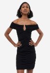 Off-the-shoulder Dress - Black