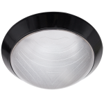 Bulkhead Round Poly Cover Black white IP54 1X15W Es-cfl