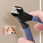 Professional Stainless Steel Nail Clippers With Anti-splash Cover - Sharp Trimmer For Thick And Wide Nails - Perfect For Men And