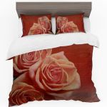 Grunge Pink Roses Duvet Cover Set