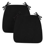 Nobildonna Dining Chair Cushions Set Of 2-2" Thick High-density Foam Chair Pads With Ties And Non-slip Bottom Removable Washable