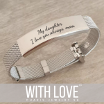 Zannalee Personalized Stainless Steel Bracelet Adjustable Strap Ready In 3 Days
