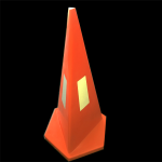 Triangular 1M Cone – Orange