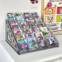 Acrylic Ladder Card Display Stand - Waterproof Lockable Storage Rack For Trading Cards Party Decor & Supplies - Black